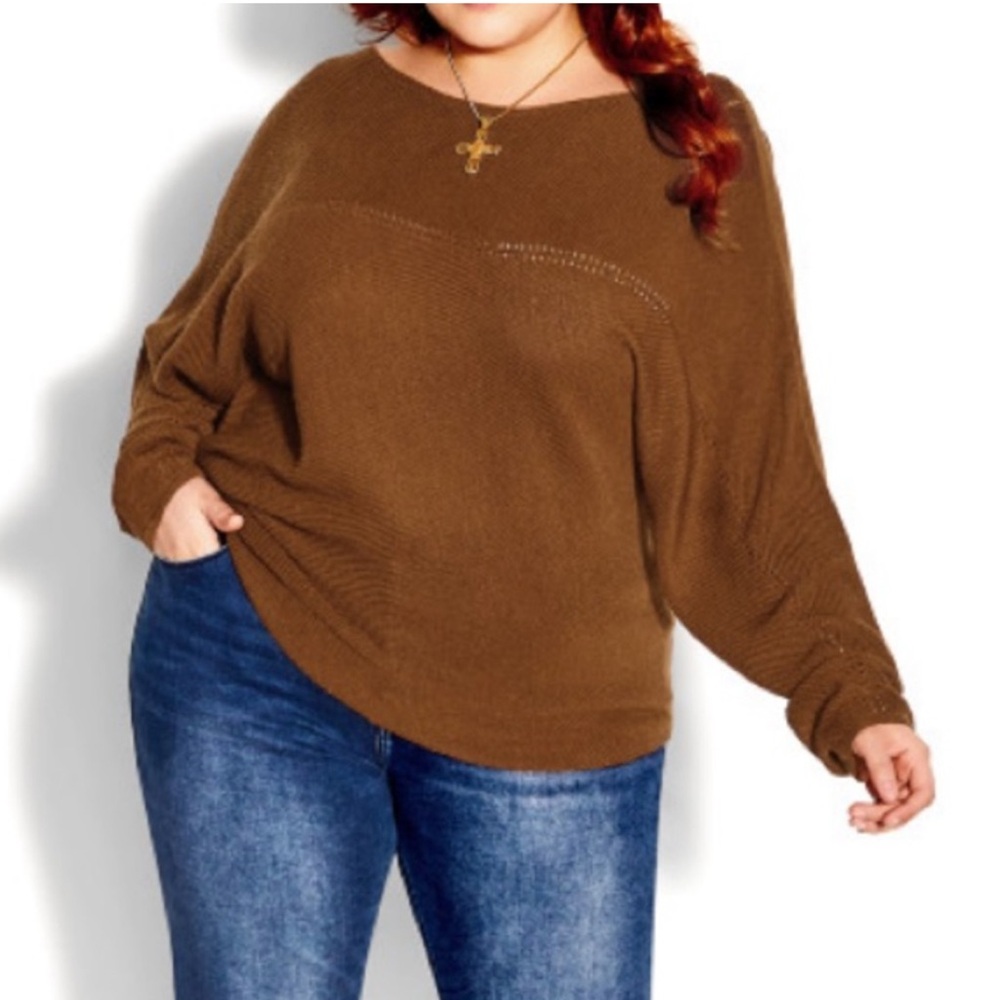 City Chic Romance Wool Blend Sweater Size 12